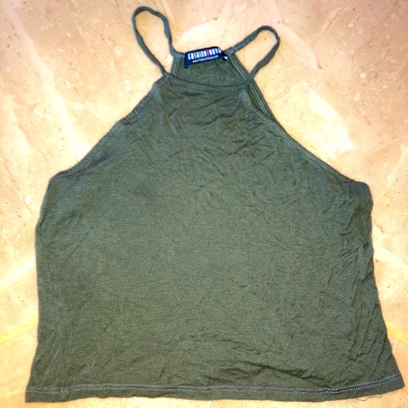 Dark green fashion nova crop top - Picture 2 of 14